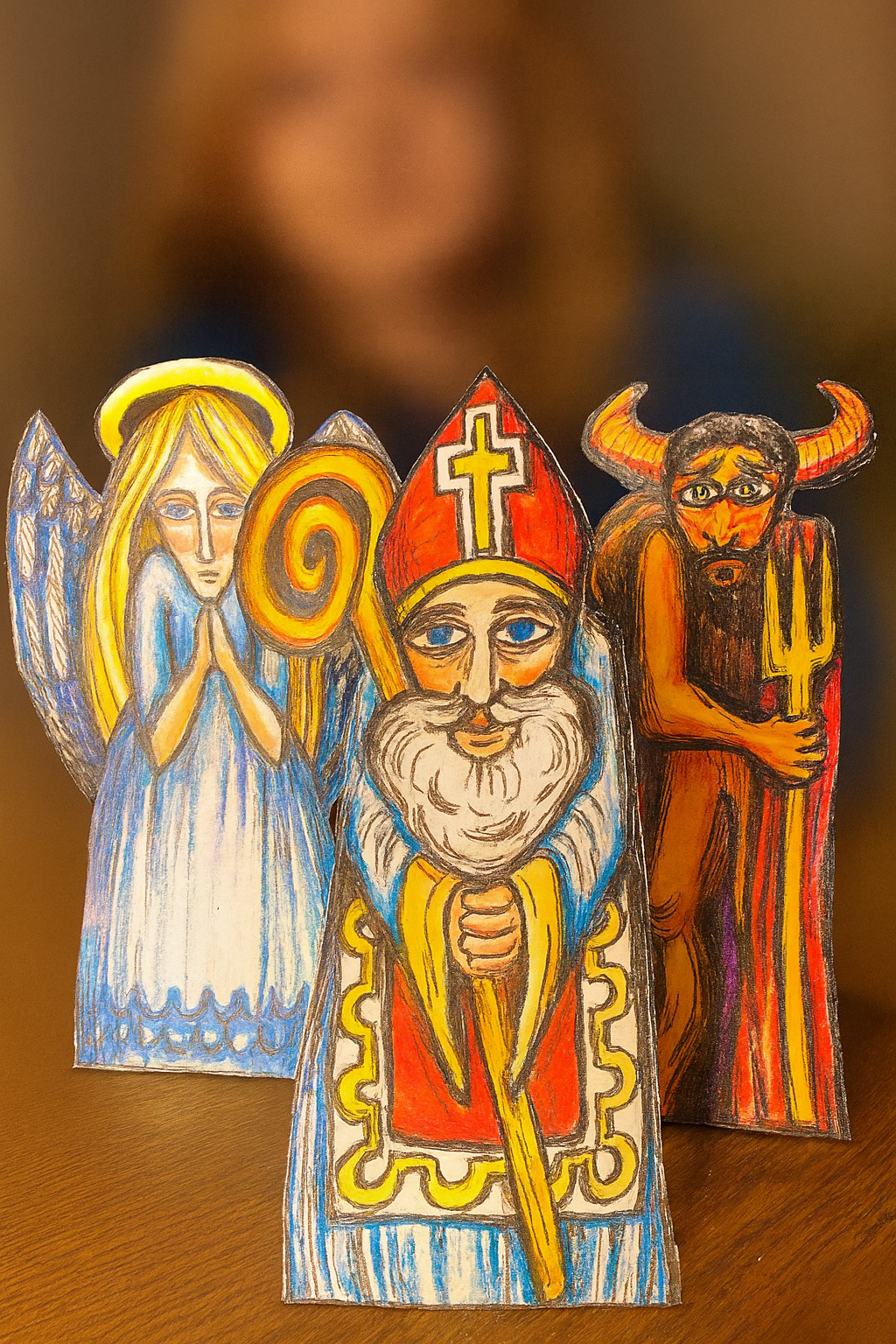 Christmas figures decoration / S.Nicolas, Krampus and Angel