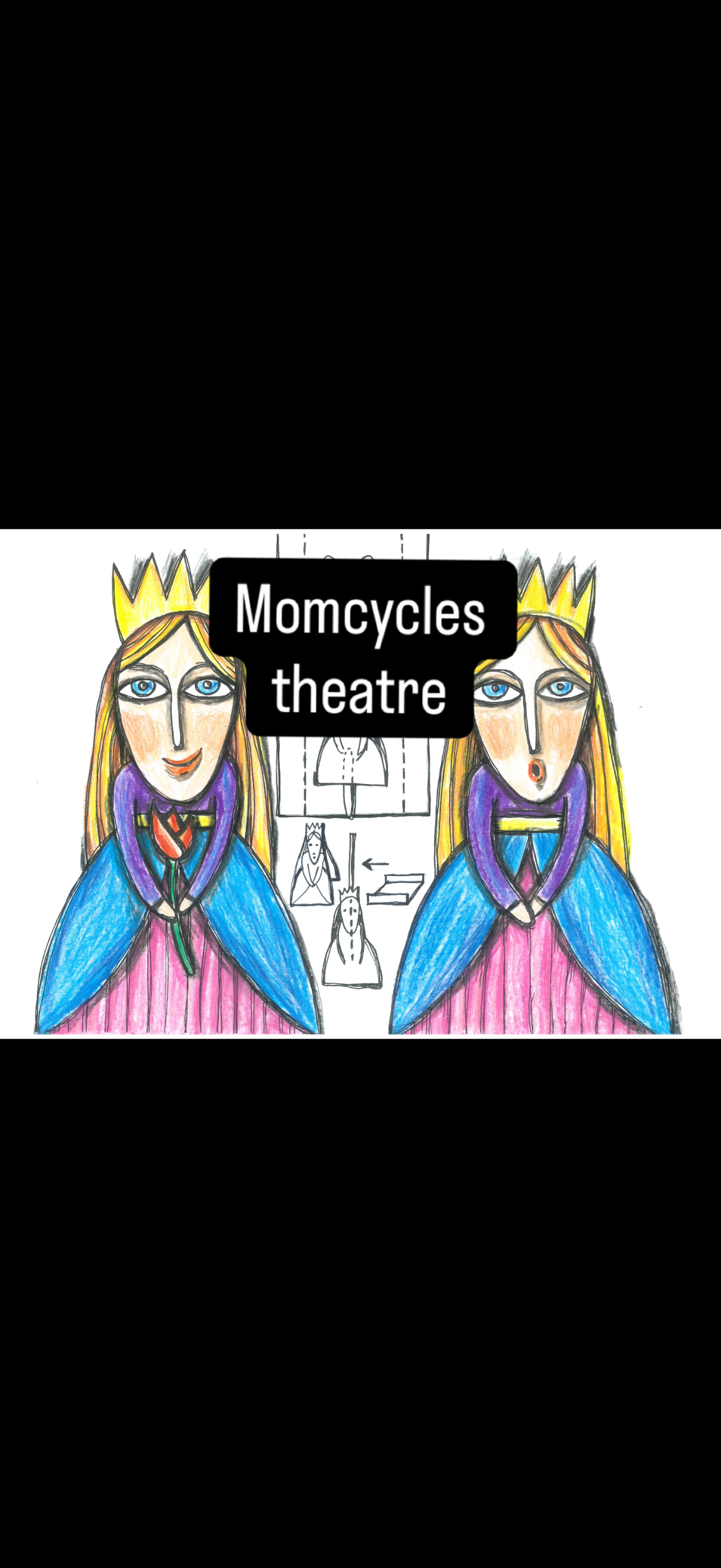 DIY - Theatre figures - Prince, Princess and Dragon for your own stories