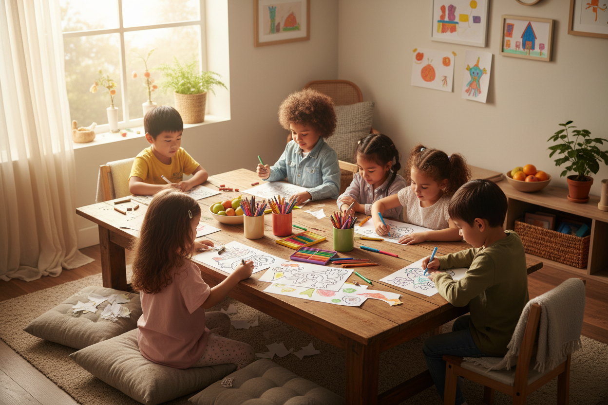 Please dont make to bithday party, just a party where kids are colouring and cooperating